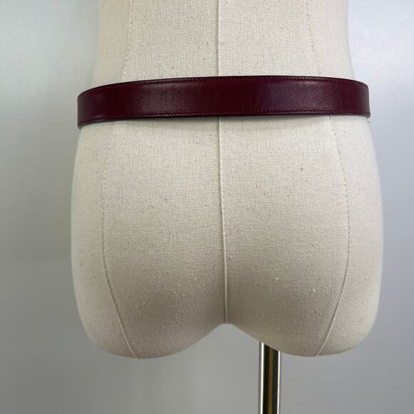 Vintage Gucci Leather Belt Burgundy Red - Picture 9 of 9